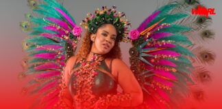 From St. Lucia to Notting Hill: Kim’s Carnival Crown Never Slips Kim Worlmag Model Feature Banner
